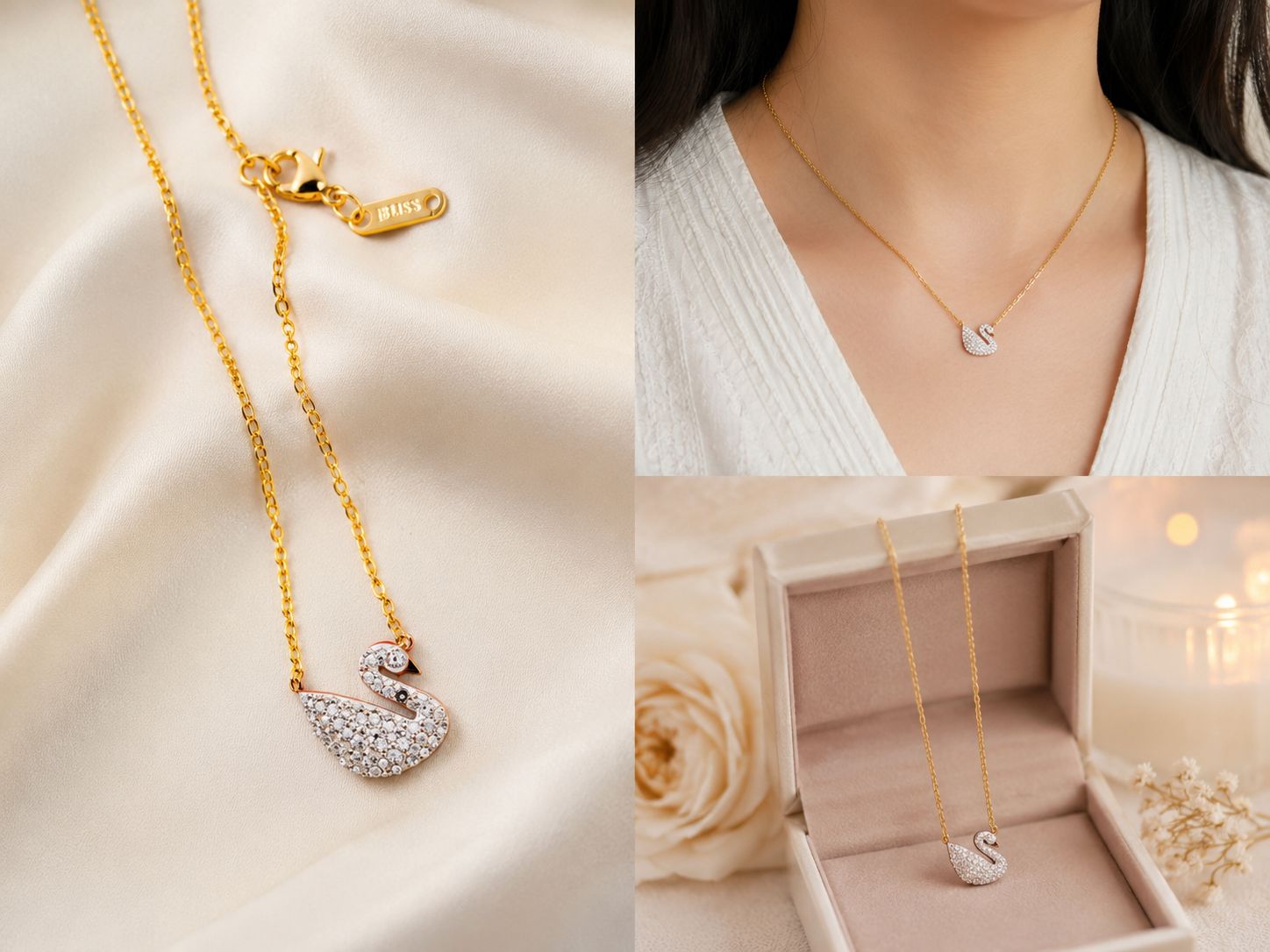 ✨ swan crystal necklace ✨ ✨ swan crystal necklace ✨