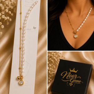 pearl glow charm necklace ✨🤍