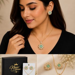 mint blossom elegance jewelry set 💚✨