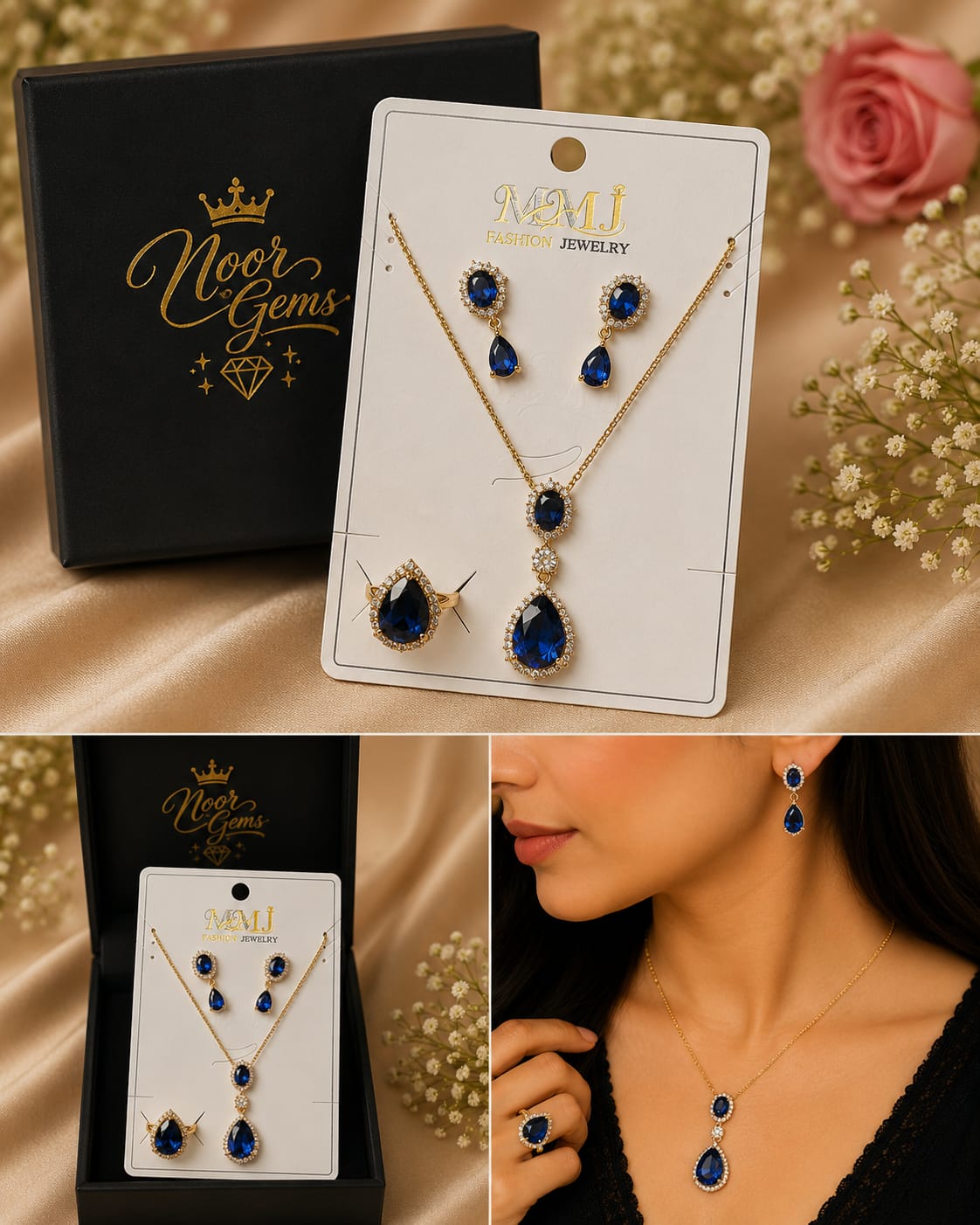sapphire royal drop set