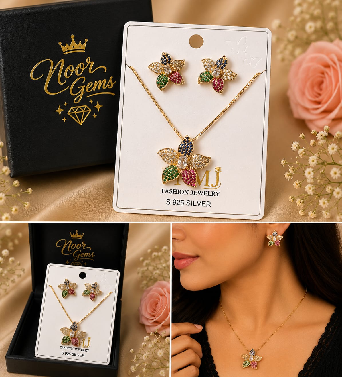 multicolor butterfly bloom set