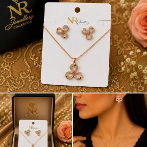 pink blossom charm set