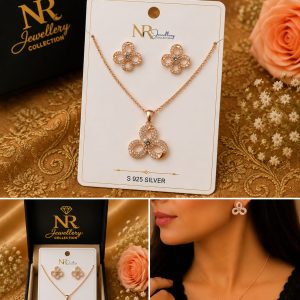 rose crystal clover set