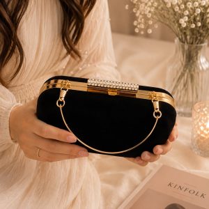 Royal Black Velvet Evening Clutch🖤